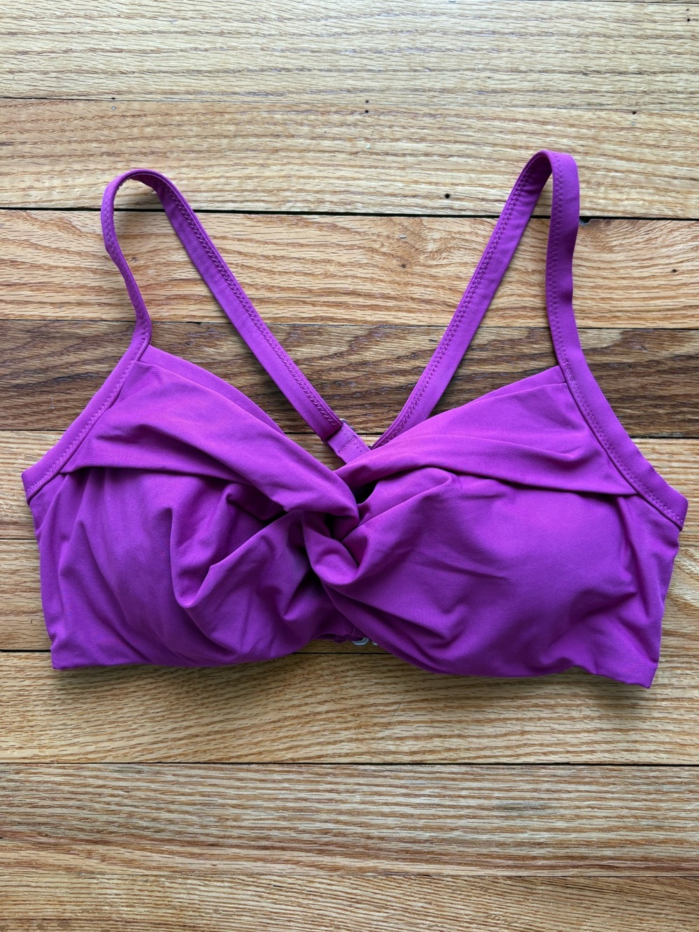 Athleta Purple Twist Up Bikini Top Size 32D/DD